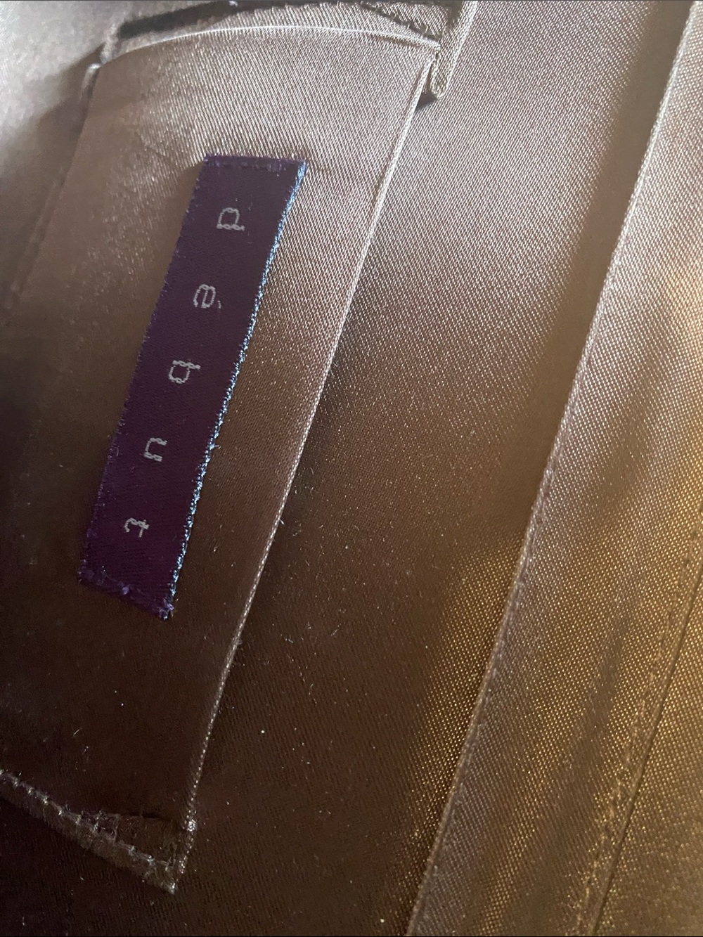 Debut Satin Evening Clutch Bag with Chain Strap - Chocolate Brown - Picture 2 of 4